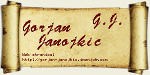 Gorjan Janojkić vizit kartica